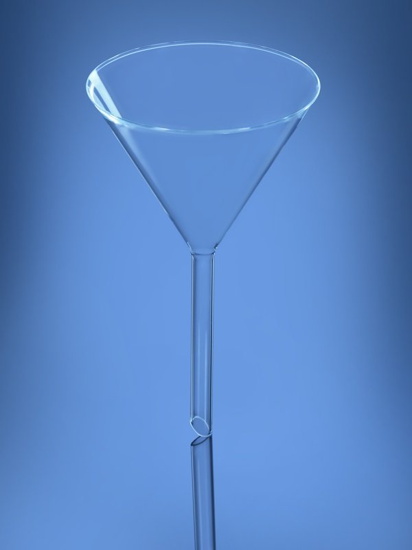 Glassco Imbuto DIN ISO USP vetro laboratorio