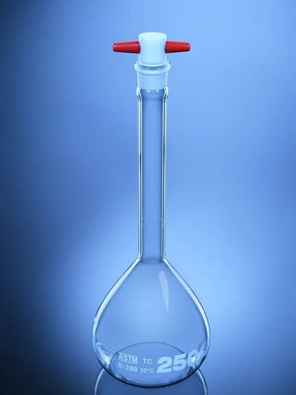 Glassco matraccio tarato classe A tappo PTFE