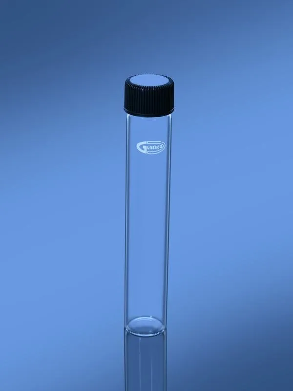 Glassco Provette terreni coltura fondo piatto ASTM
