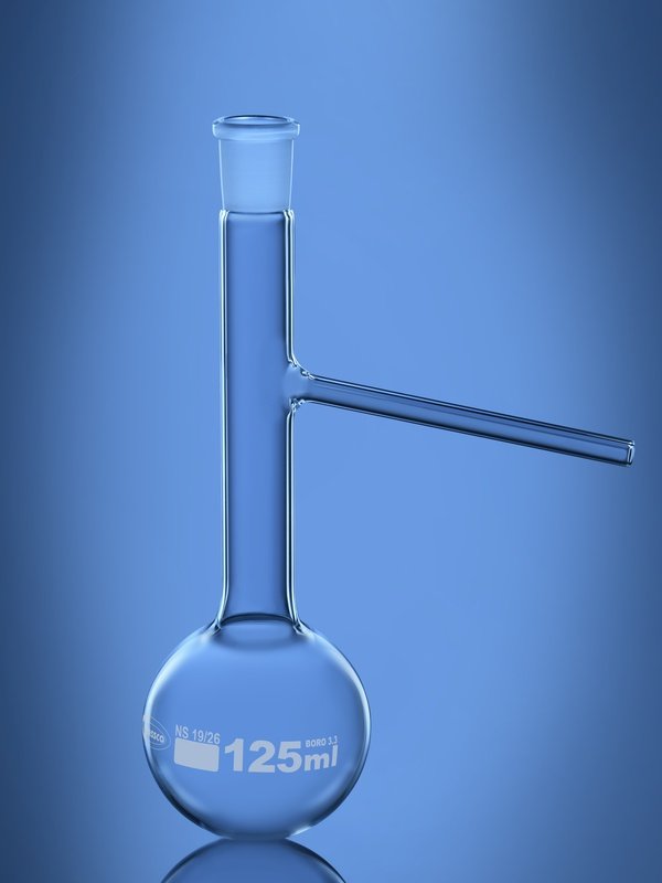 Glassco pallone distillazione vetro con giunto ASTM
