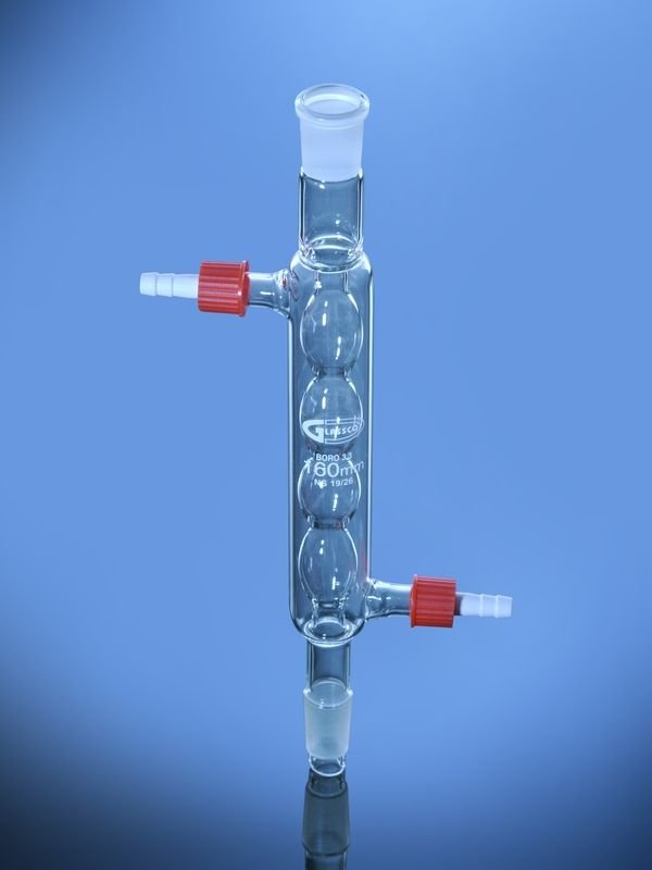 Glassco Allihn condensatore vetro ASTM