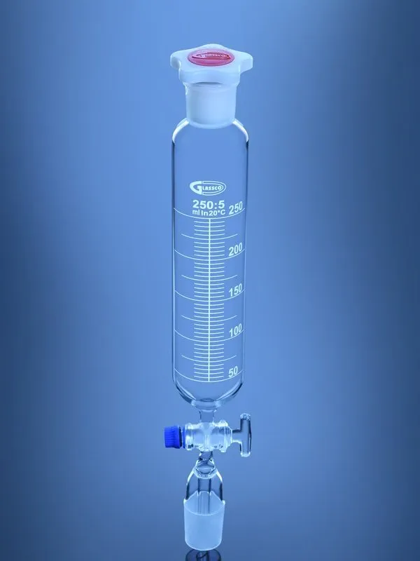 Glassco Imbuto gocciolatore cilindrico vetro DIN ISO